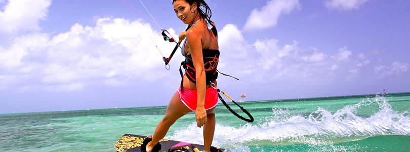 Mozambique water sports include kite surfing.